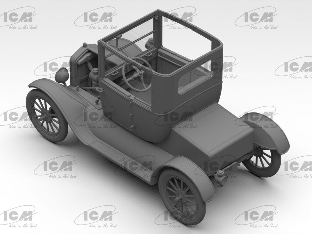 ICM 1:35 Doctor's Coupe 1917 Model T American Car - ICM35830