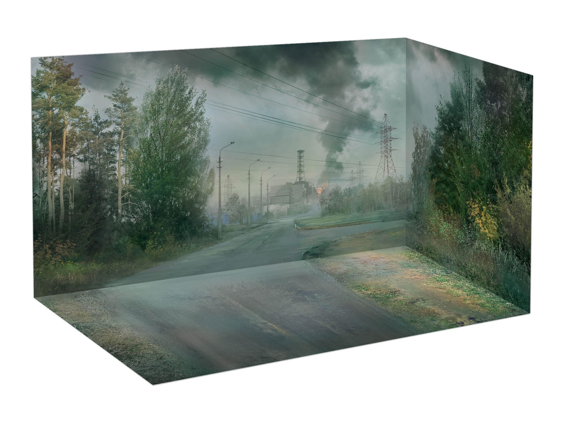 ICM 1:35 Chernobyl #1 Radiation Monitoring Station (ZiL Truck / Barrier Checkpoint & 5 Figures) - ICM35901
