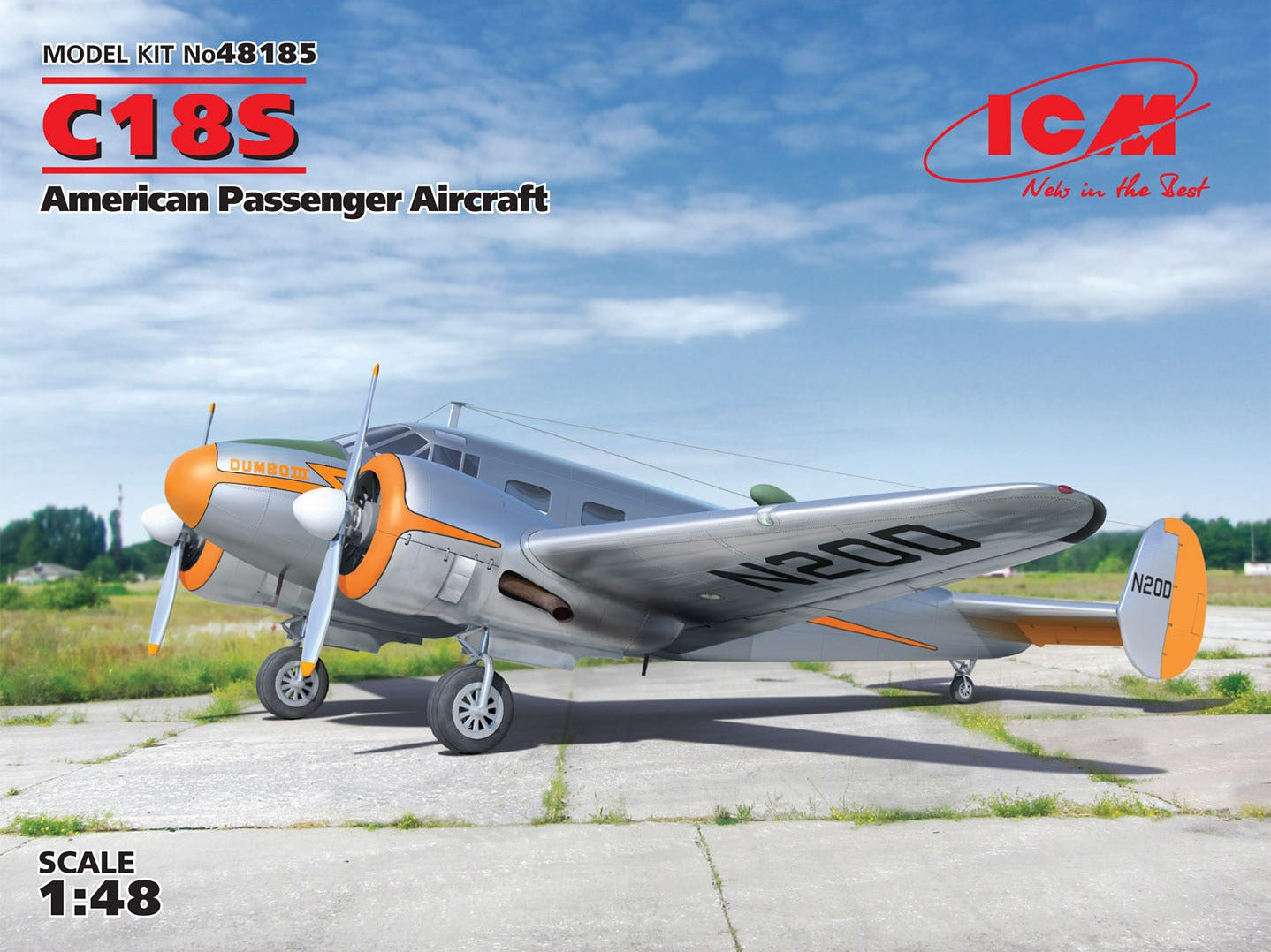 ICM 1:48 C18S American Passenger Aircraft - ICM48185