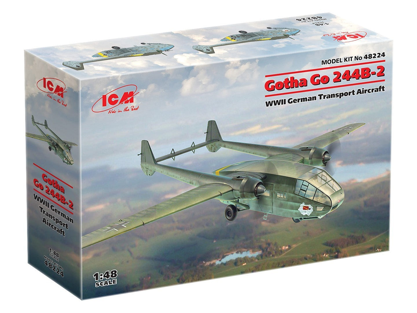 ICM 1:48 Gotha Go 244B-2 WWII German Transport Aircraft - ICM48224