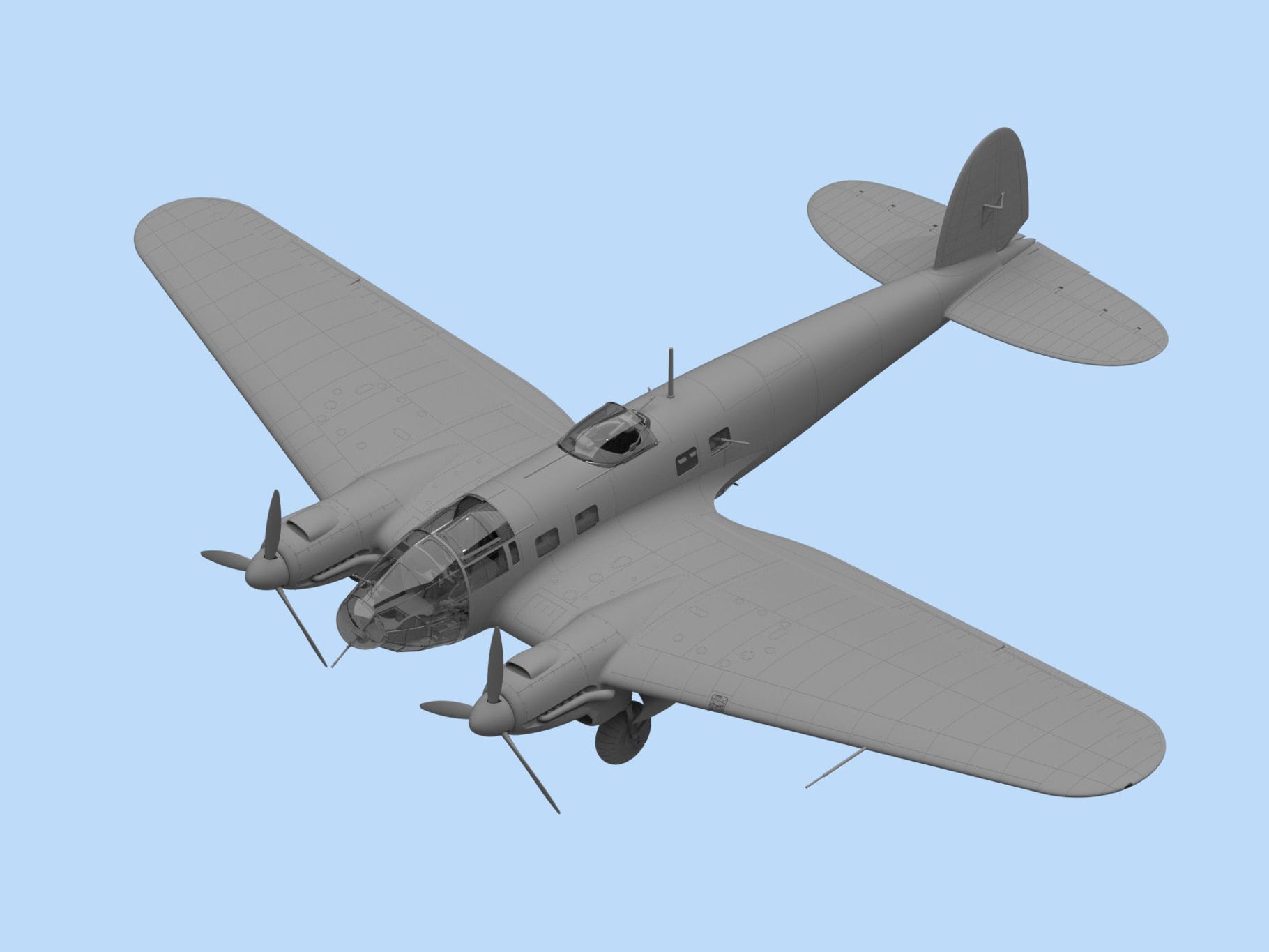 ICM 1:48 He 111H-3 WWII German Bomber - ICM48261