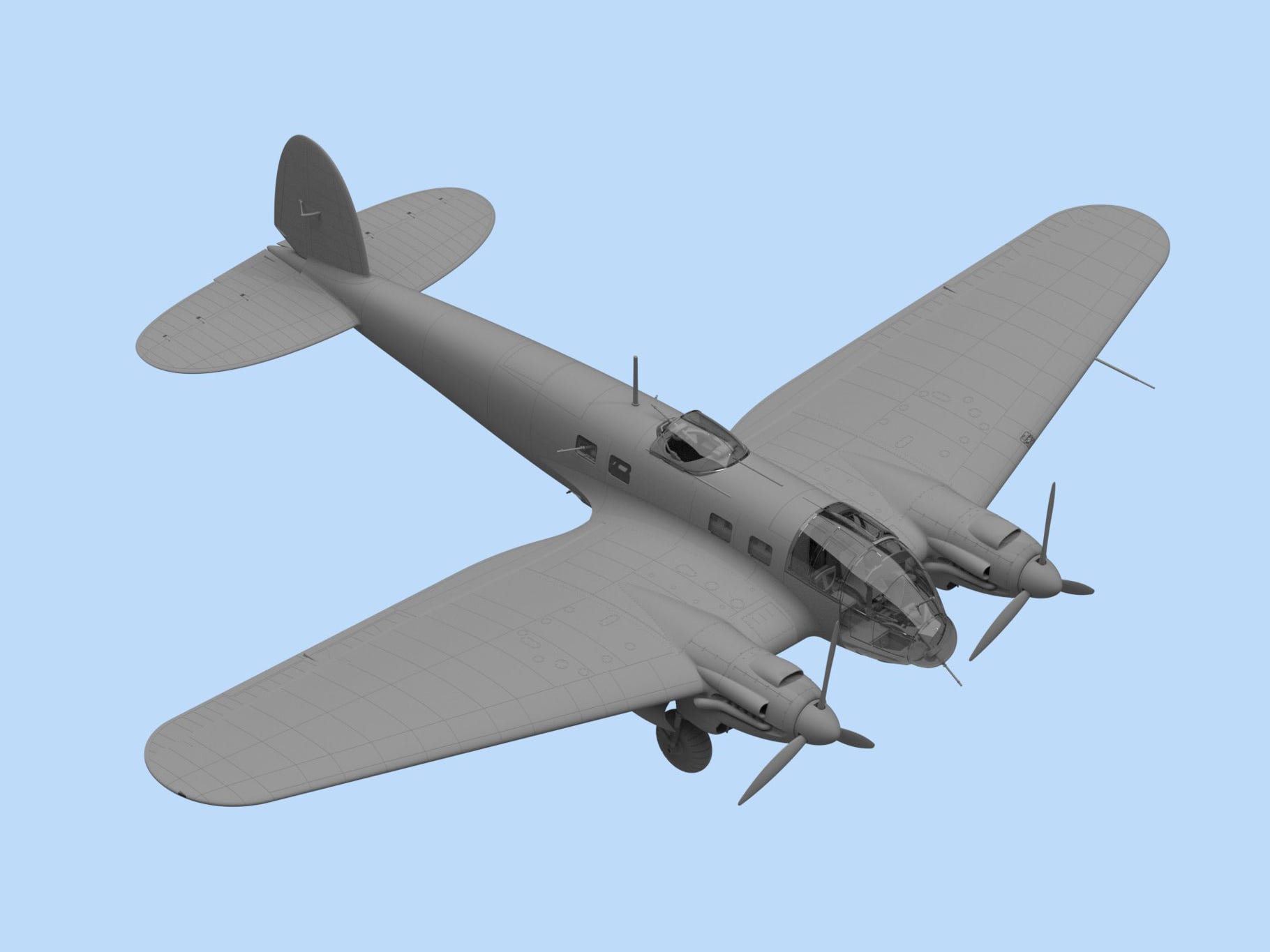 ICM 1:48 He 111H-3 WWII German Bomber - ICM48261
