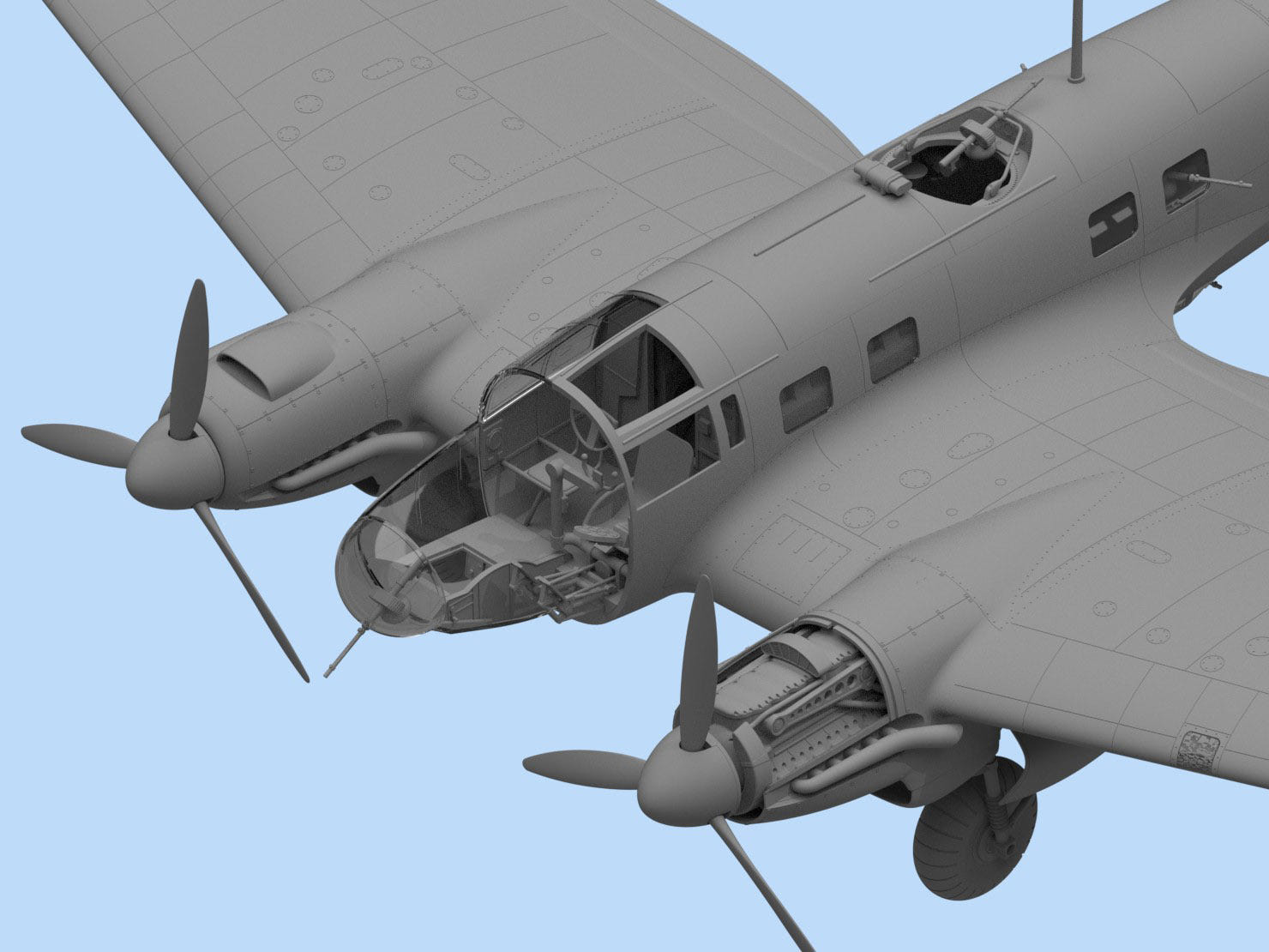 ICM 1:48 He 111H-3 WWII German Bomber - ICM48261