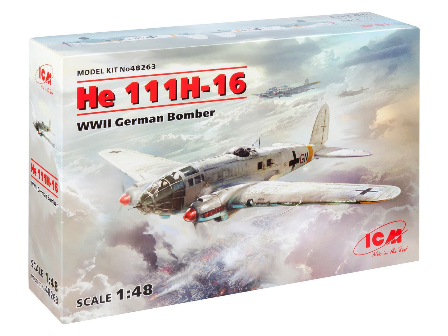 ICM 1:48 He 111H-16 WWII German Bomber - ICM48263