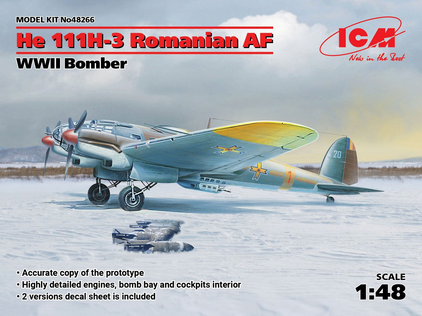 ICM 1:48 He 111H-3 Romanian AF WWII Bomber - ICM48266