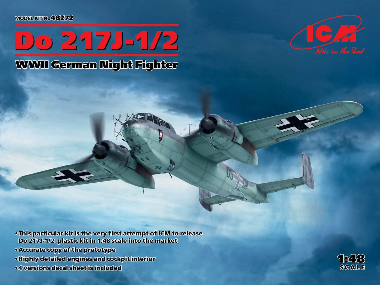 ICM Do 217J-1:2 WWII German Night Fighter Plane - ICM48272