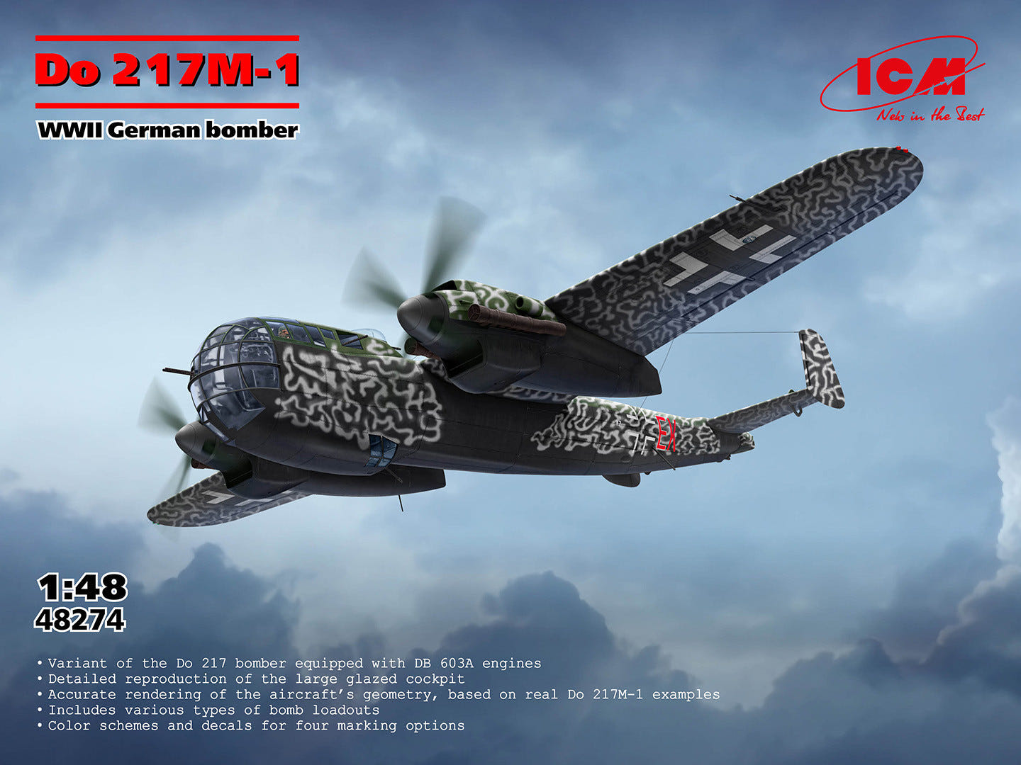 ICM 1:48 Do 217M-1 WWII German Bomber - ICM48274