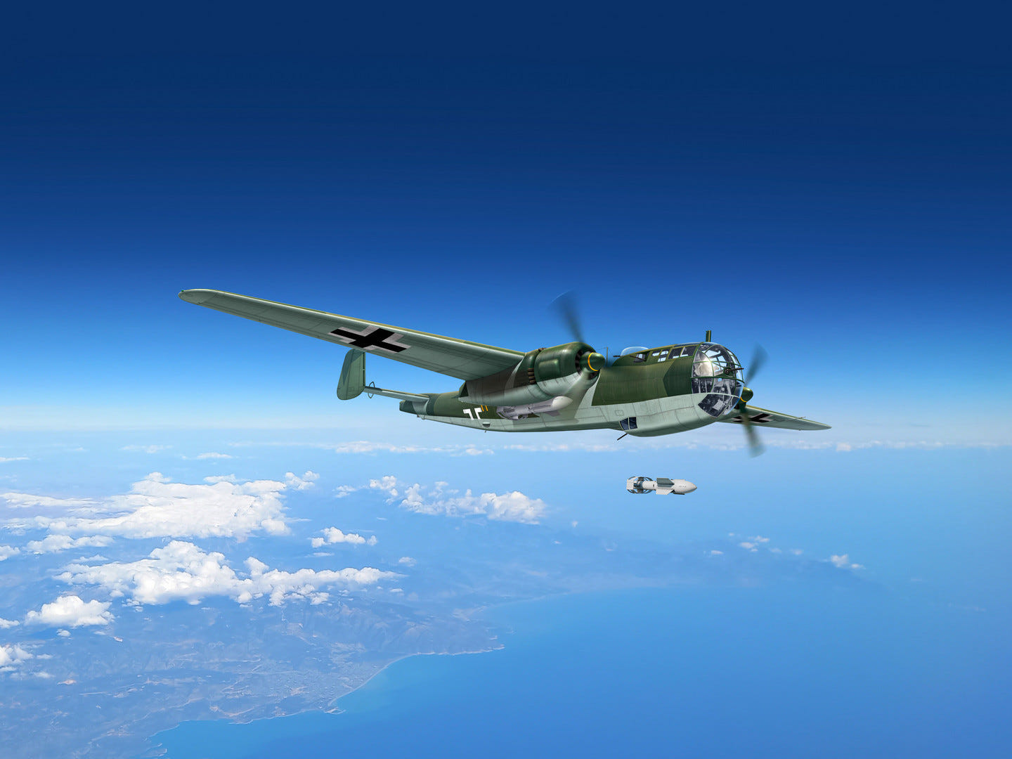 ICM 1:48 Do 217K-2 with Gliding Bombs Fritz-X WWII German Bomber - ICM48275