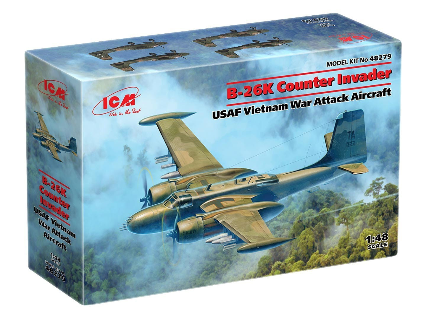 ICM 1:48 B-26K Counter Invader USAF Vietnam War Attack Aircraft - ICM48279
