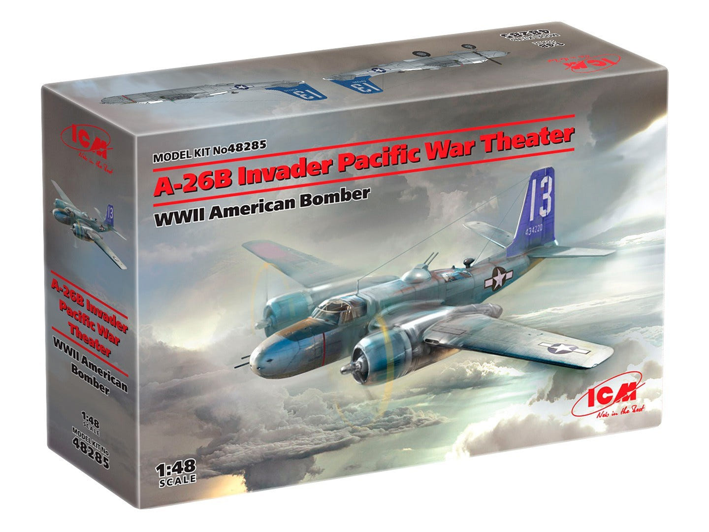 ICM 1:48 A-26В Invader Pacific War Theater WWII American Bomber - ICM48285