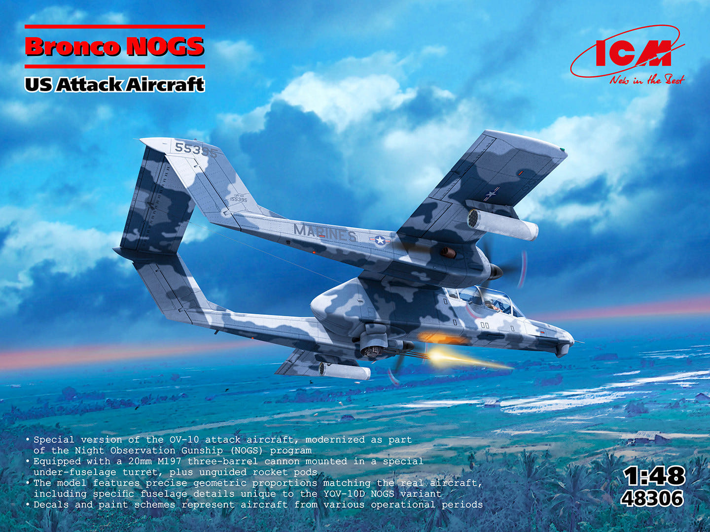 ICM 1:48 Bronco OV-10 NOGS U.S. Attack Aircraft - ICM48306