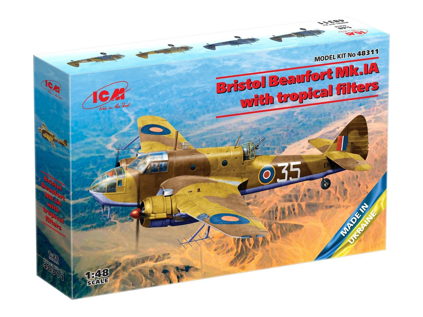 ICM 1:48 Bristol Beaufort Mk.IA with Tropical Filters - ICM48311