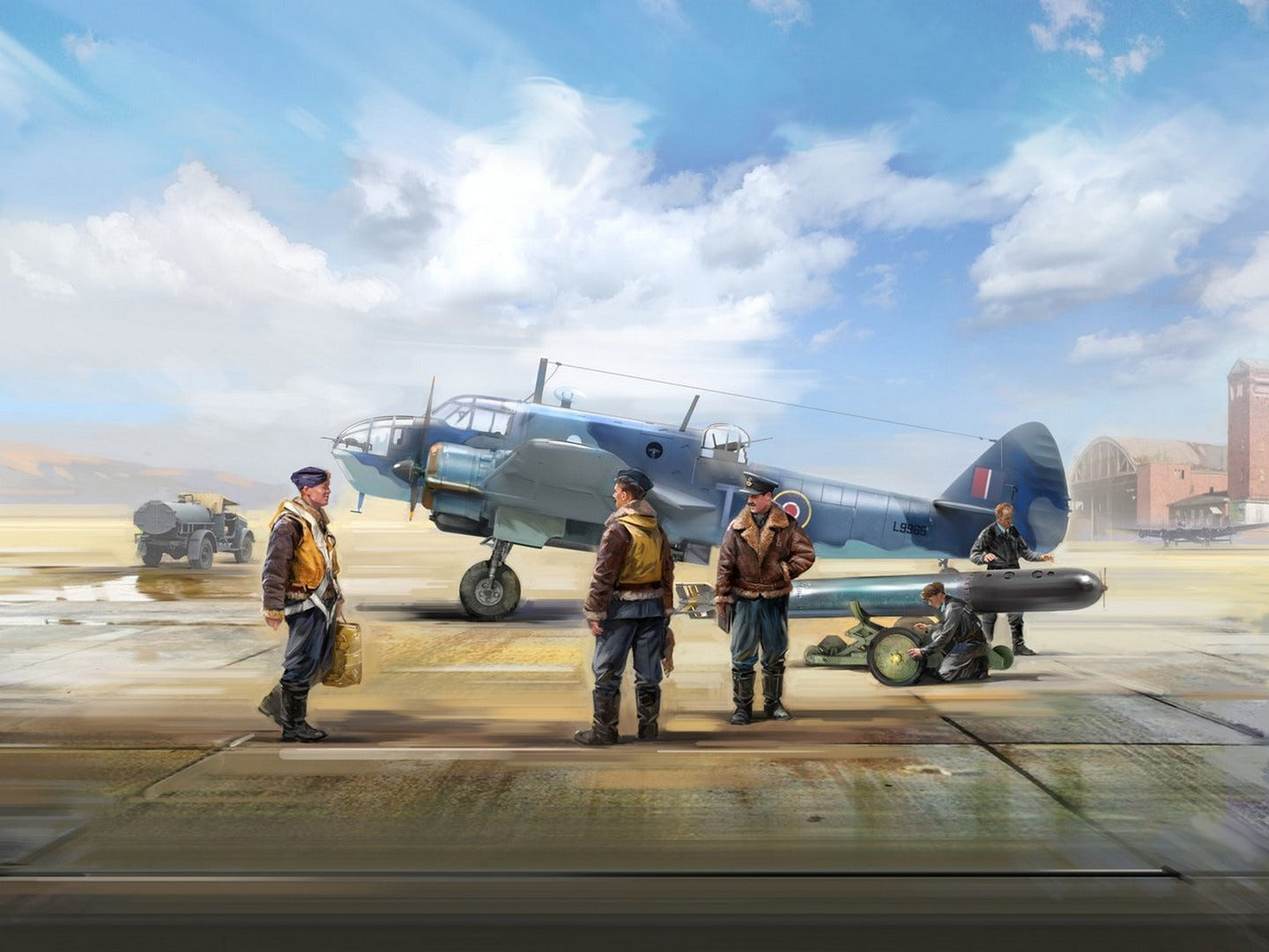 ICM 1:48 Bristol Beaufort Mk.IA with RAF Pilots & Ground Staff Figures - ICM48313