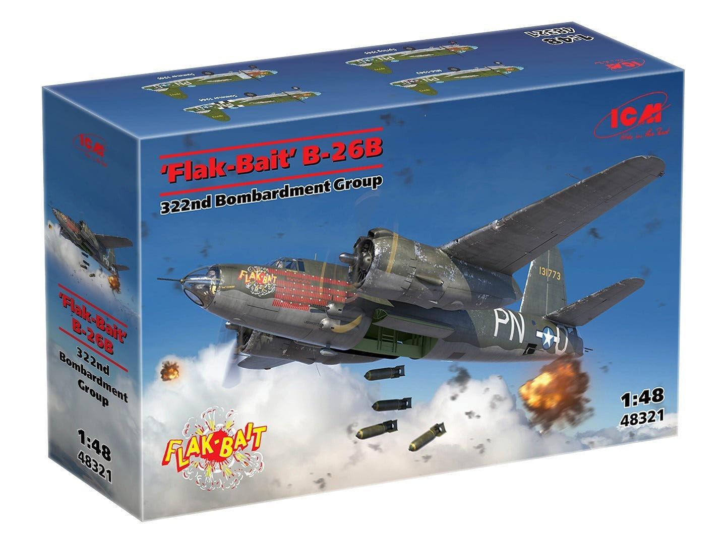 ICM 1:48 B-26B Marauder 'Flak Bait' Bomber 322nd Bombardment Group - ICM48321