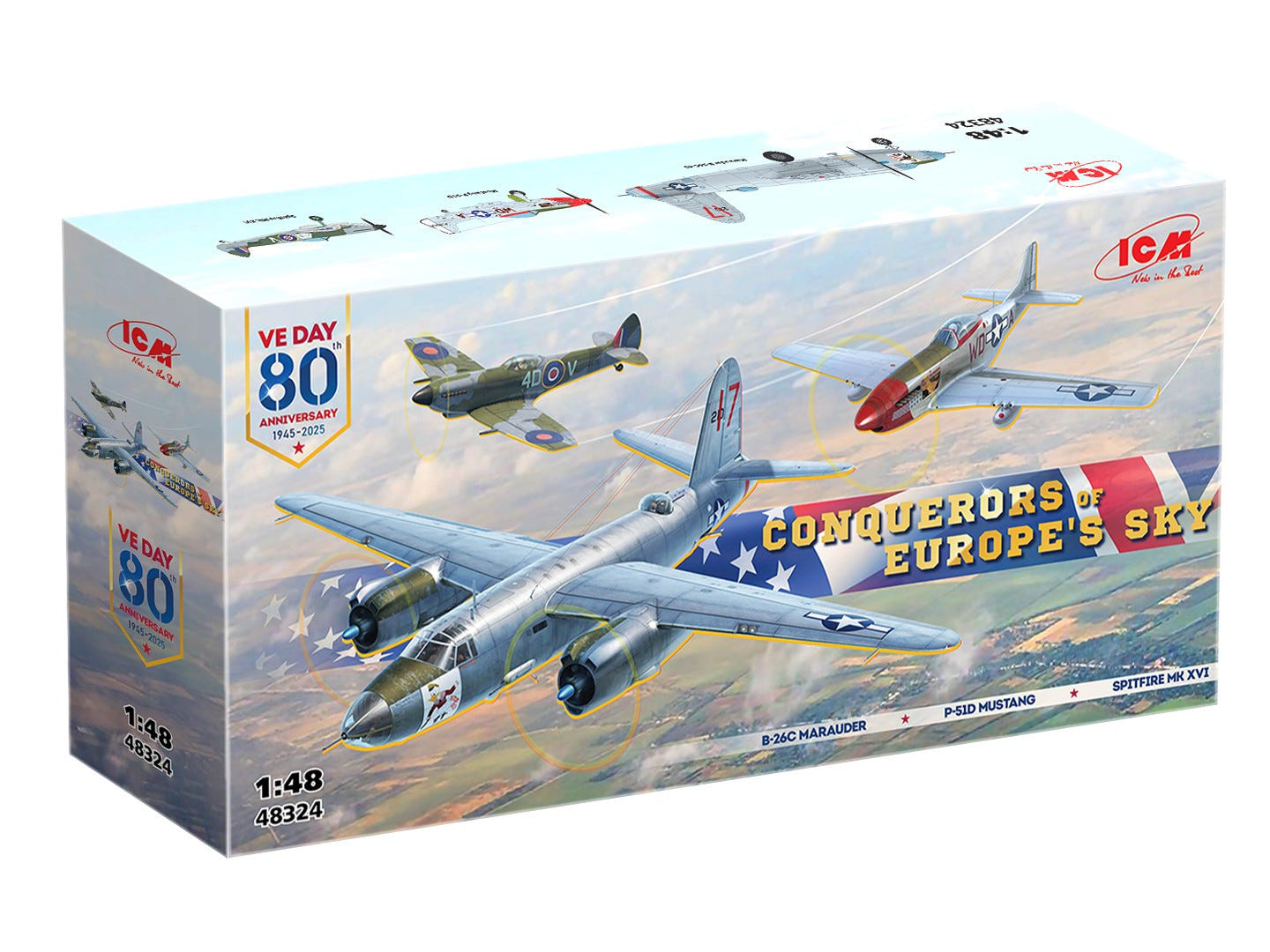 ICM 1:48 Conquerors of Europe's Sky (Set of 3 Aircraft) - ICM48324