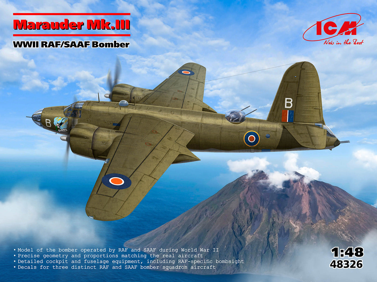 ICM 1:48 Marauder Mk.III WWII RAF/SAAF Bomber - ICM48326