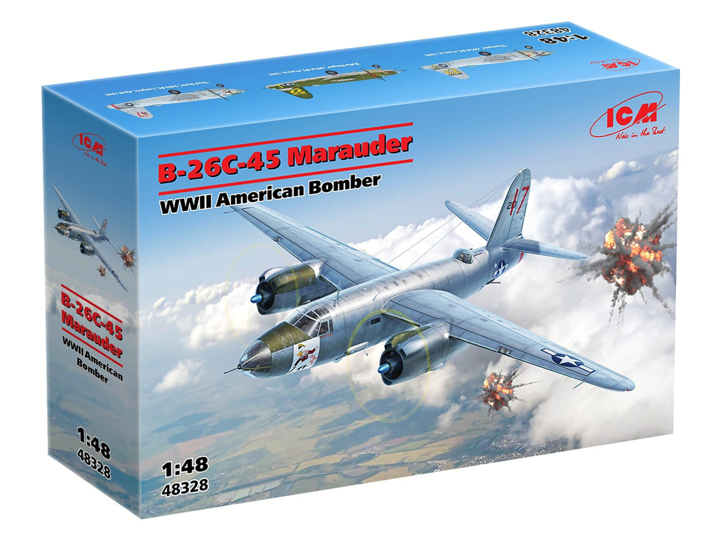 ICM 1:48 B-26C-45 Marauder WWII American Bomber - ICM48328