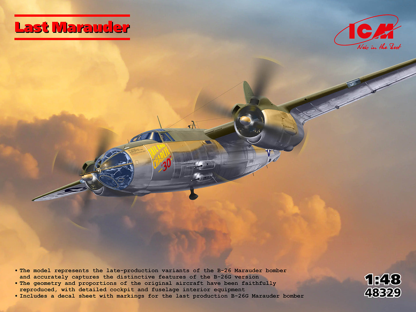 ICM 1:48 ‘Last Marauder’ B-26 Marauder WWII Bomber - ICM48329