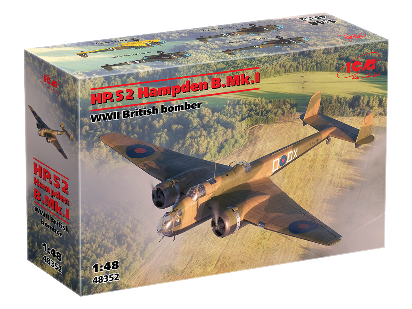 ICM 1:48 HP.52 Hampden B.Mk.I WWII British Bomber - ICM48352