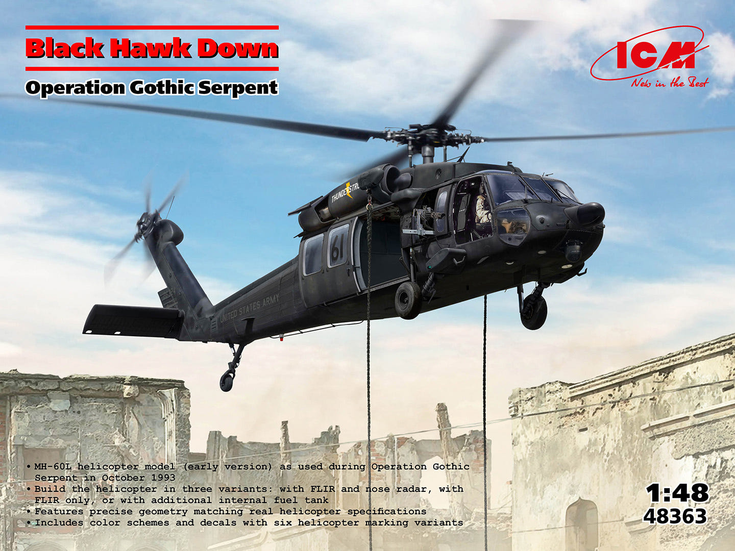 ICM 1:48 Black Hawk Down Operation Gothic Serpent - ICM48363