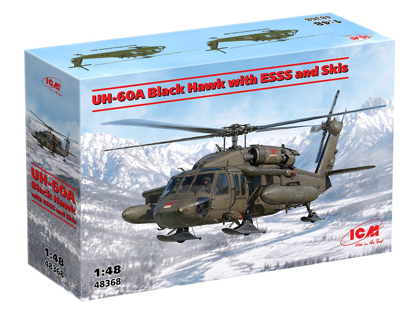 ICM 1:48 UH-60A Black Hawk with ESSS & Skis - ICM48368