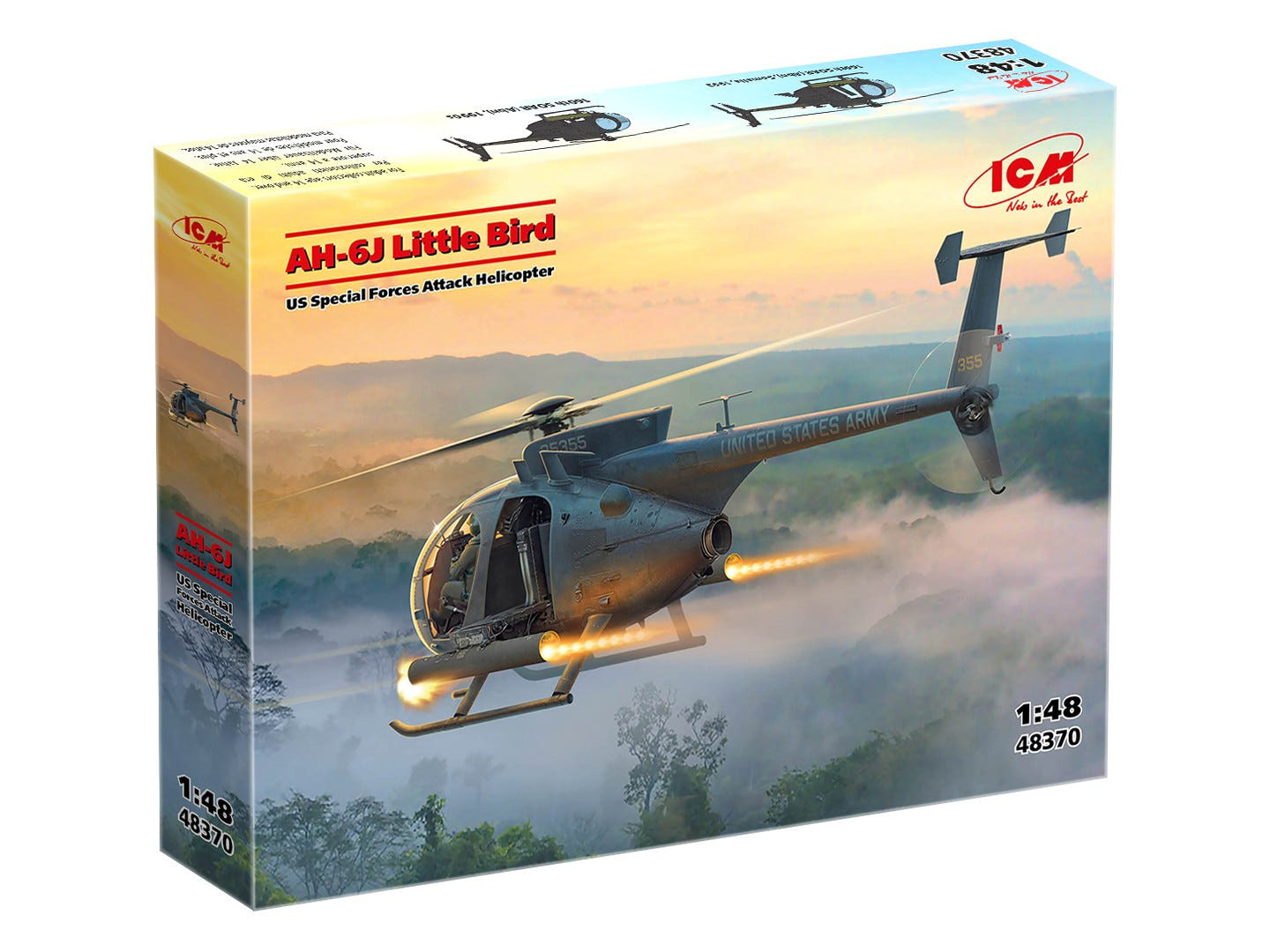 ICM 1:48 AH-6J Little Bird U.S Special Forces Attack Helicopter - ICM48370