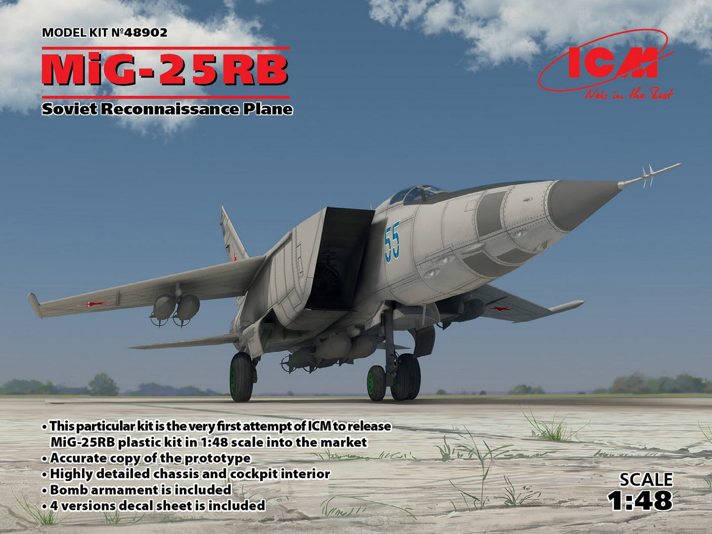 ICM 1:48 MiG-25 RB Soviet Reconnaissance Plane - ICM48902