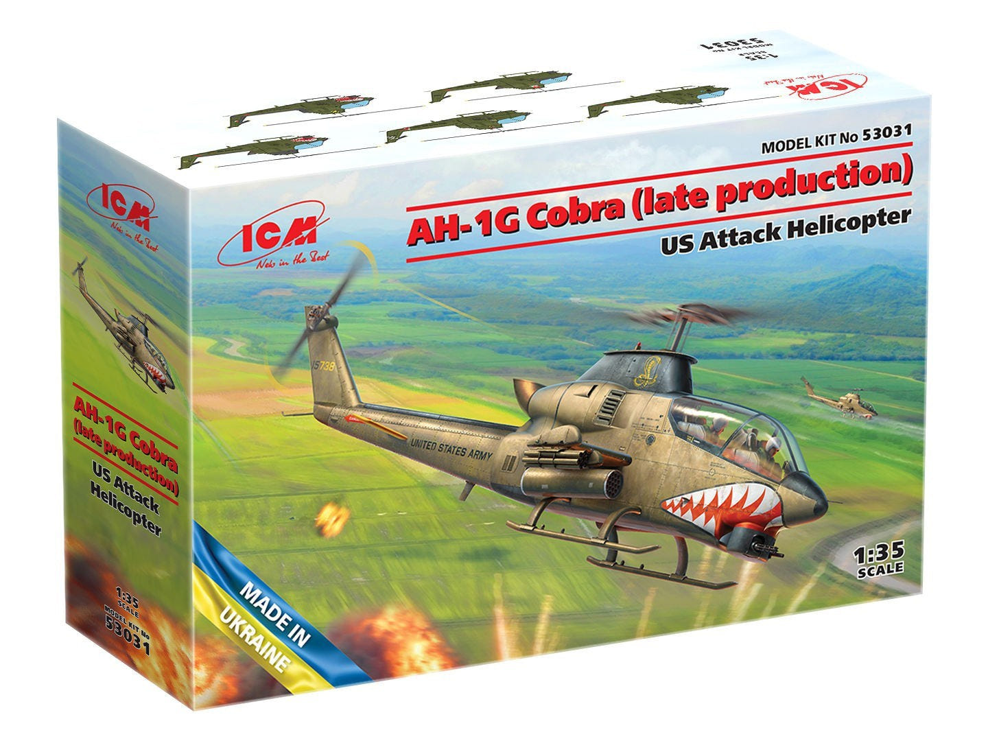 ICM 1:35 AH-1G Cobra (Late Production) U.S. Attack Helicopter - ICM53031