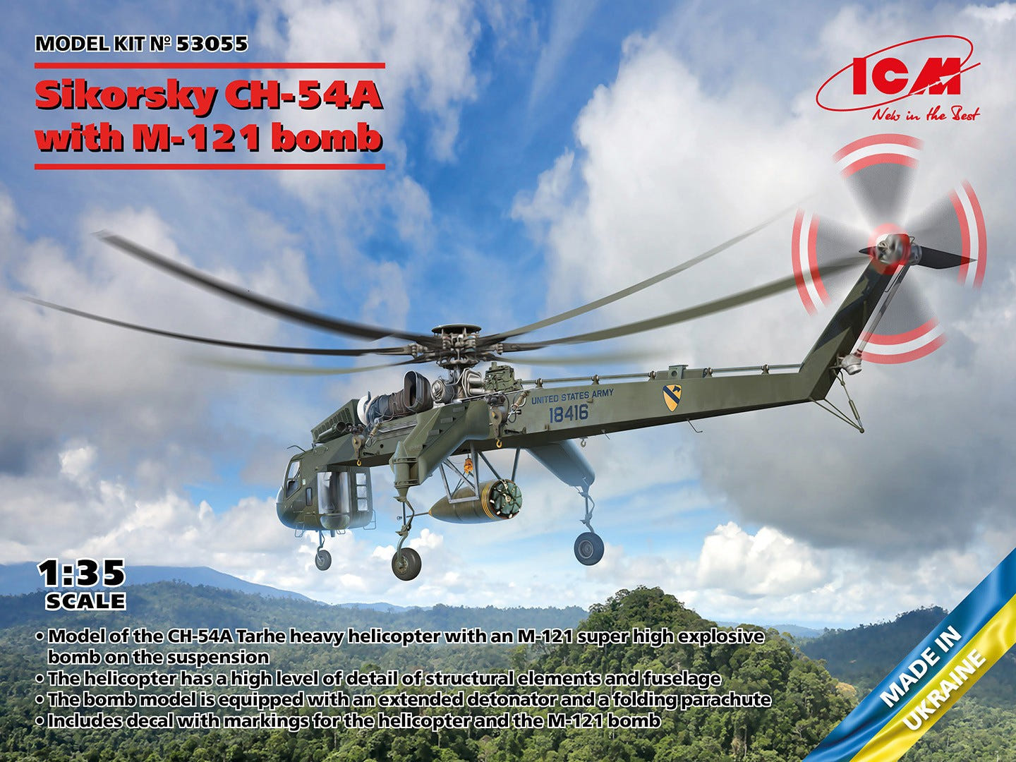 ICM 1:35 Sikorsky CH-54A Tarhe with M-121 bomb - ICM53055