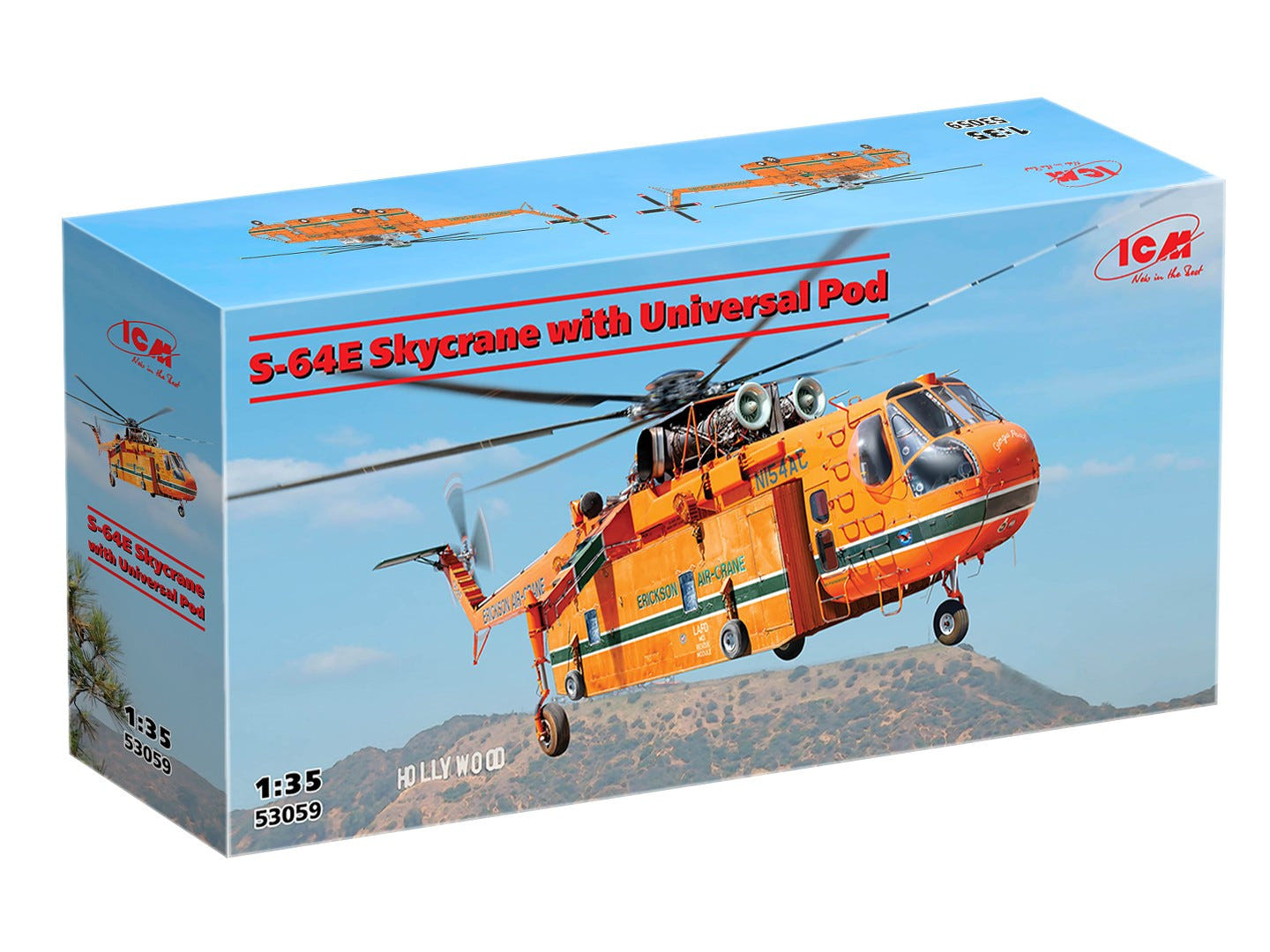 ICM 1:35 Sikorsky S-64E Skycrane with Universal Pod - ICM53059