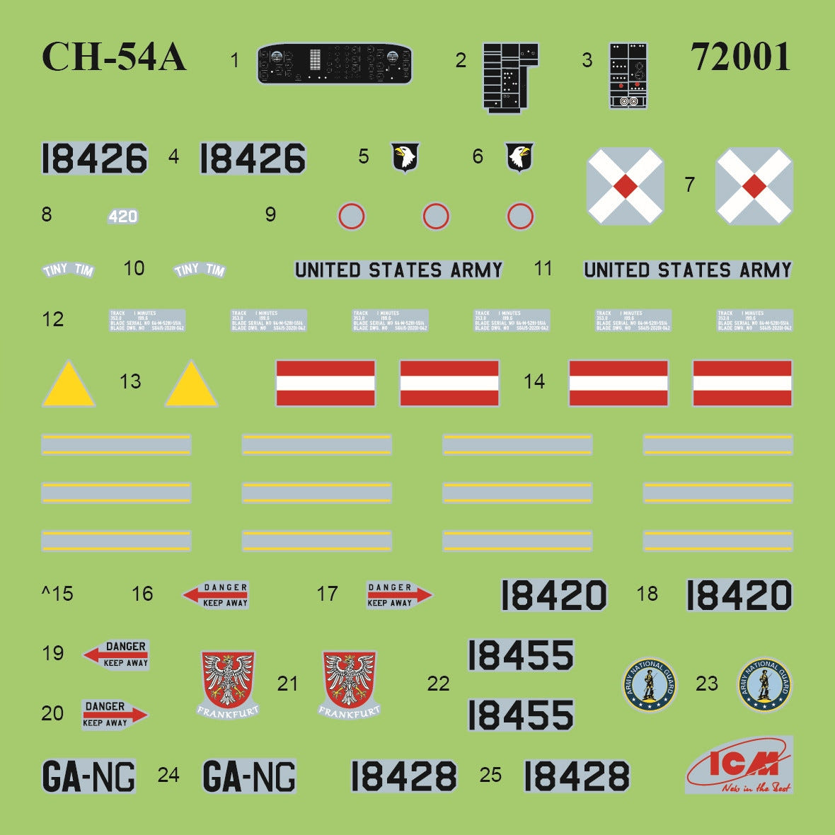 ICM 1:72 Sikorsky CH-54A Tarhe U.S. Heavy Lift Helicopter - ICM72001