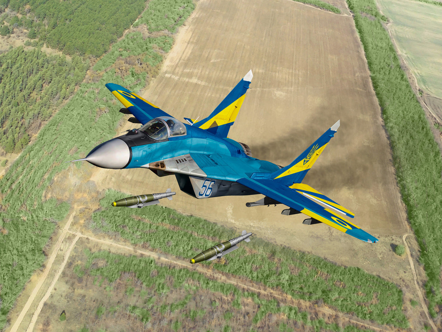 ICM 1:72 MiG-29 of Ukrainian Air Forces with JDAM-ER Bombs - ICM72144