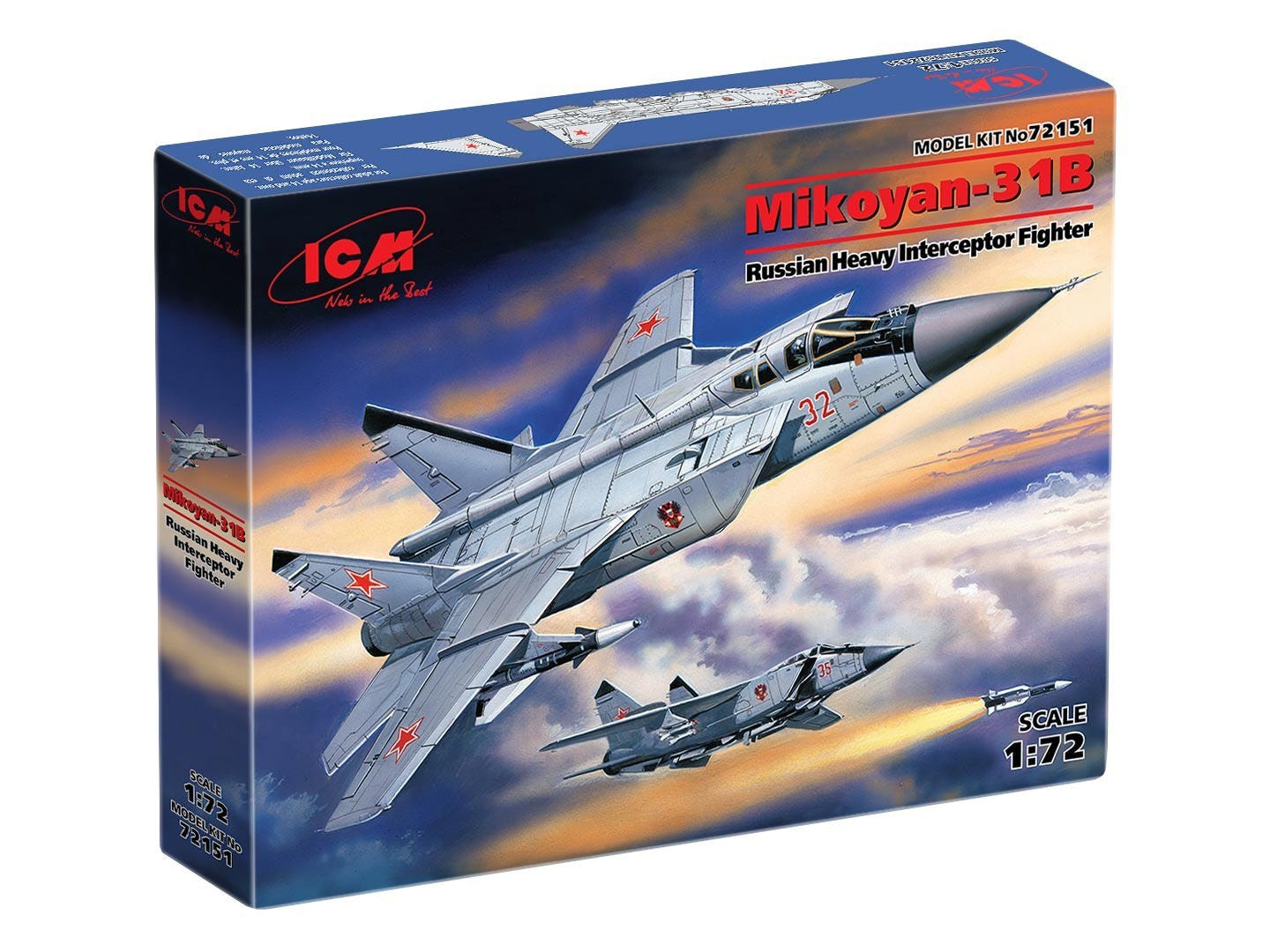 ICM 1:72 Mikoyan-31B Russian Heavy Interceptor Fighter Plane - ICM72151