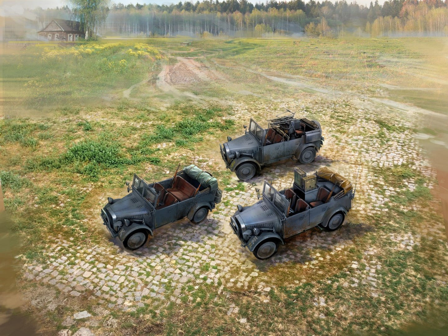 ICM 1:35 WWII Wehrmacht le.gl.Einheitz-Pkw Cars (Set of 3) - ICMDS3513
