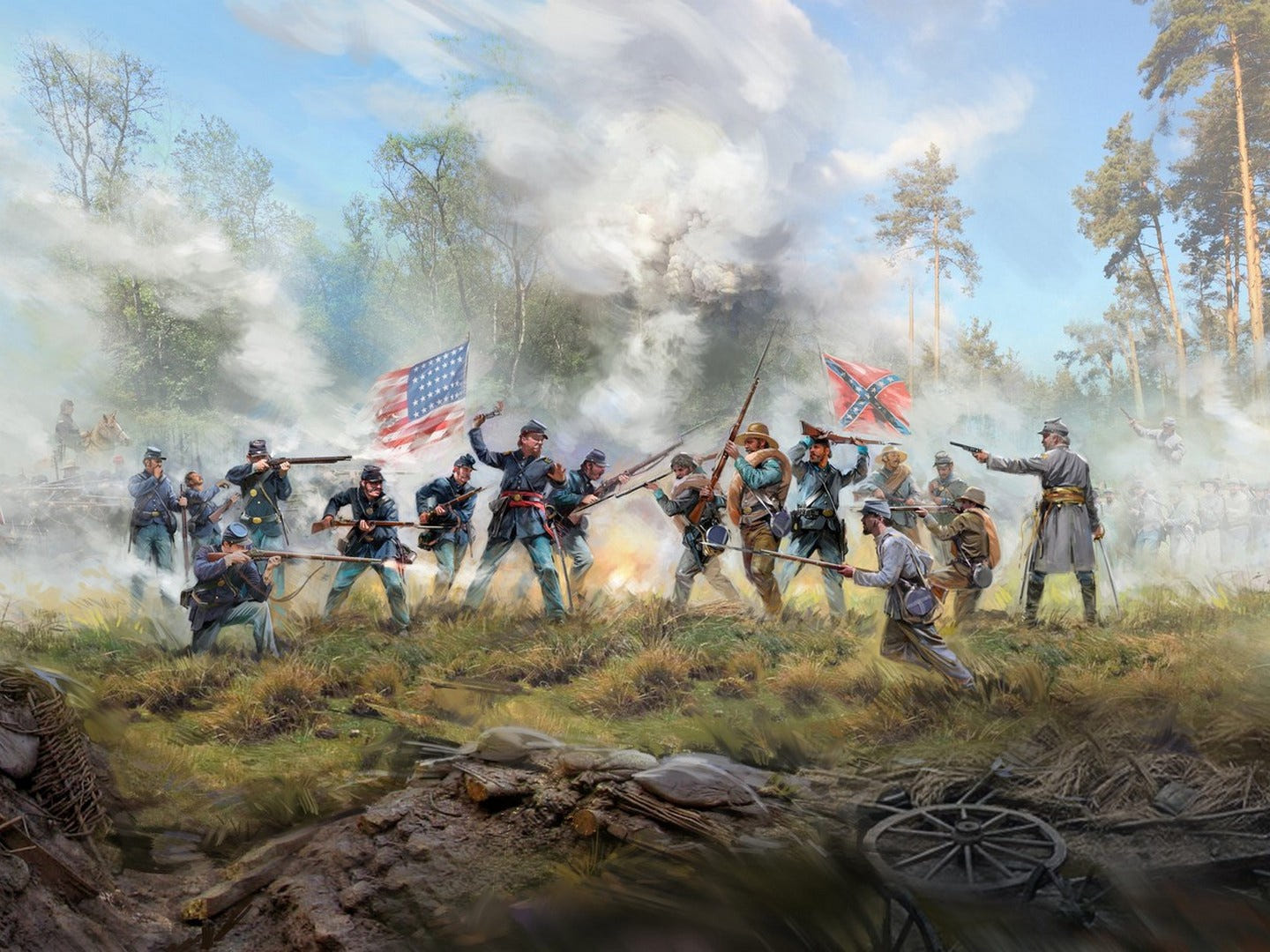 ICM 1:35 Fierce Battle American Civil War with 16 Figures - ICMDS3519