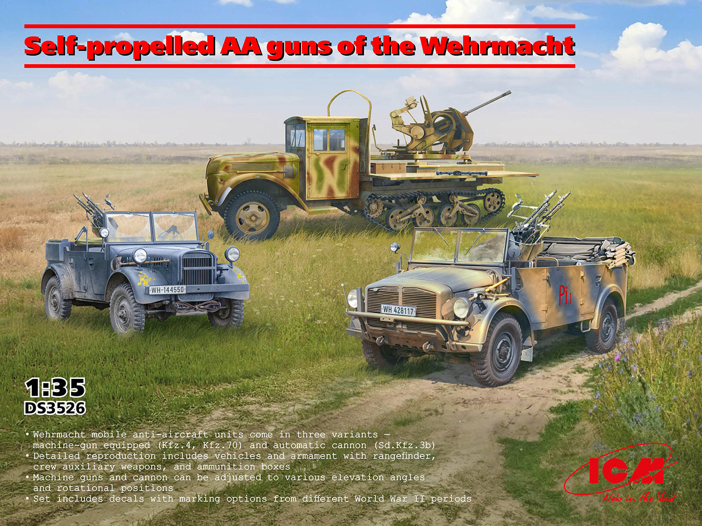 ICM 1:35 Self-Propelled AA Guns of the Wehrmacht (Set of 3) - ICMDS3526