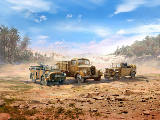 ICM 1:35 Vehicles of the DAK German WWII Afrika Korps (Set of 3) - ICMDS3529