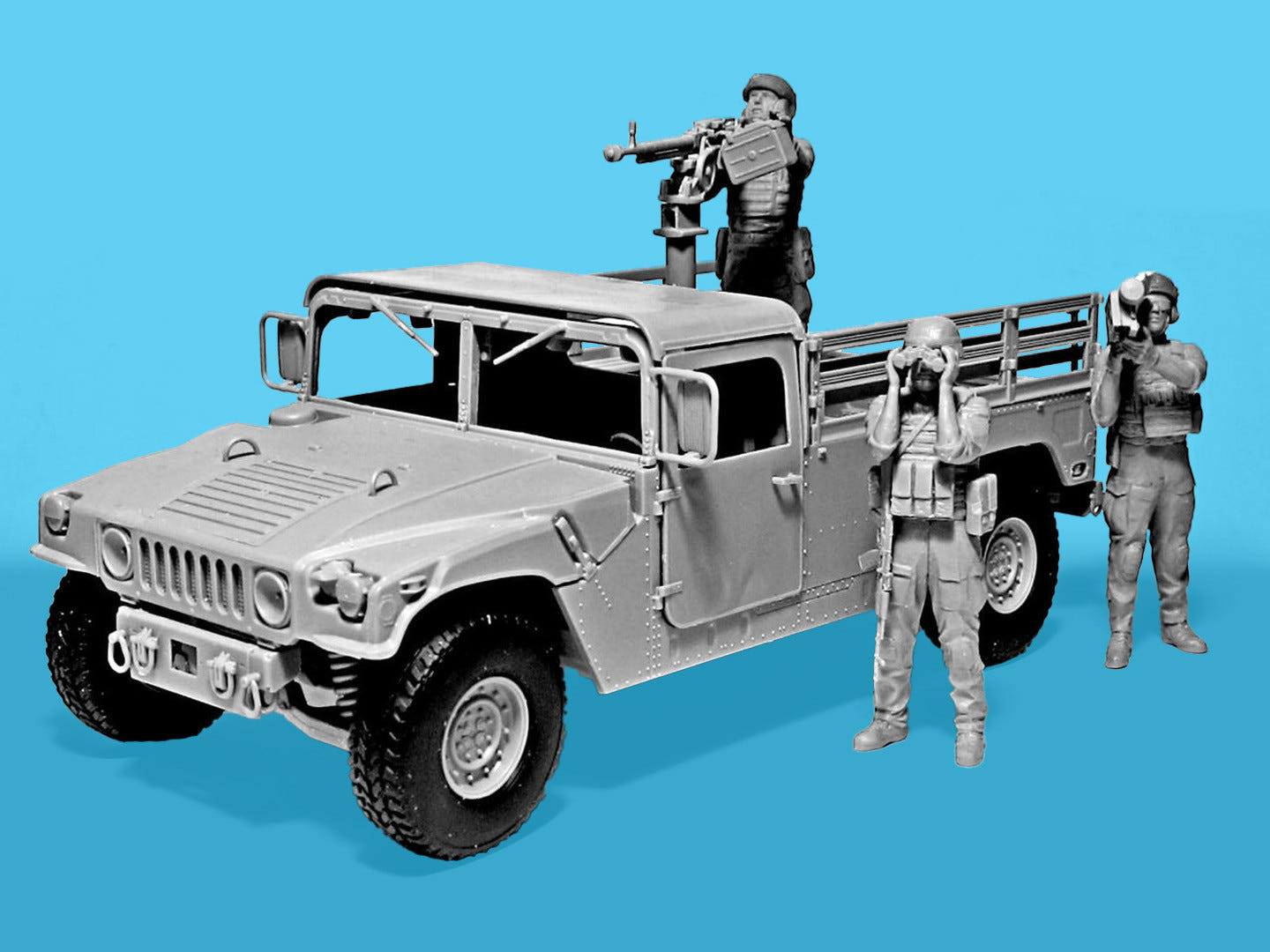 ICM 1:35 Drone Hunters’ Humvee M1097A2 Cargo Carrier & DShKM & Crew Figures - ICMDS3531