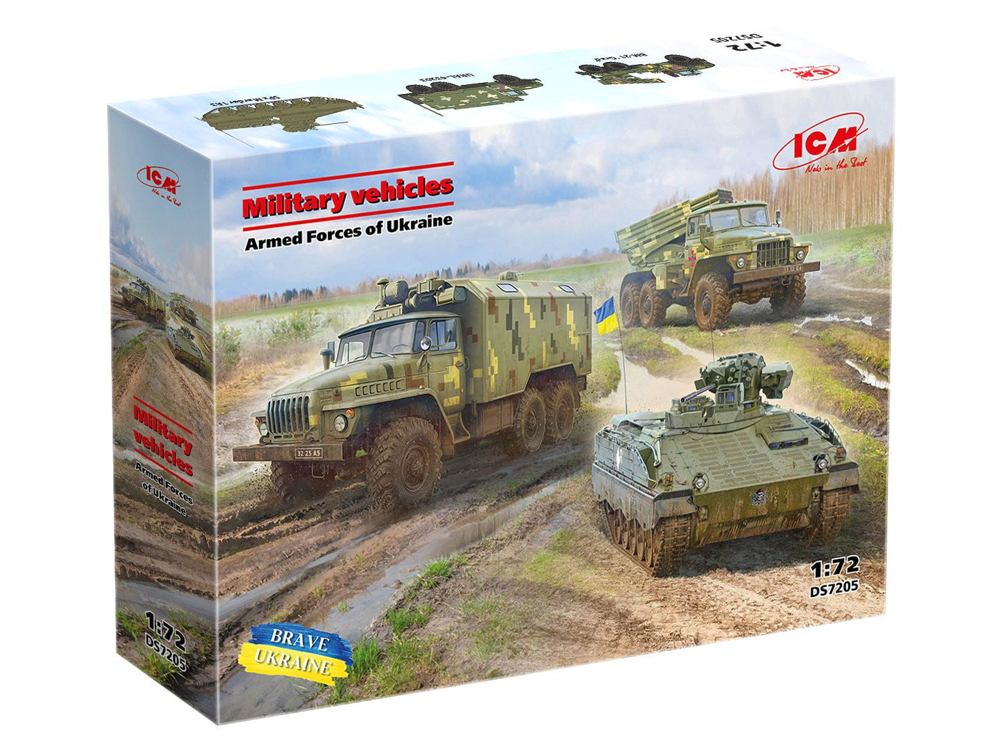 ICM 1:72 Military Vehicles of the Armed Forces of Ukraine (Set of 3) - ICMDS7205