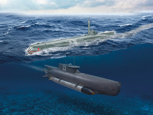 ICM 1:72 K-Verbände Midget Submarines 'Seehund' & 'Molch' (Set of 2) - ICMS020
