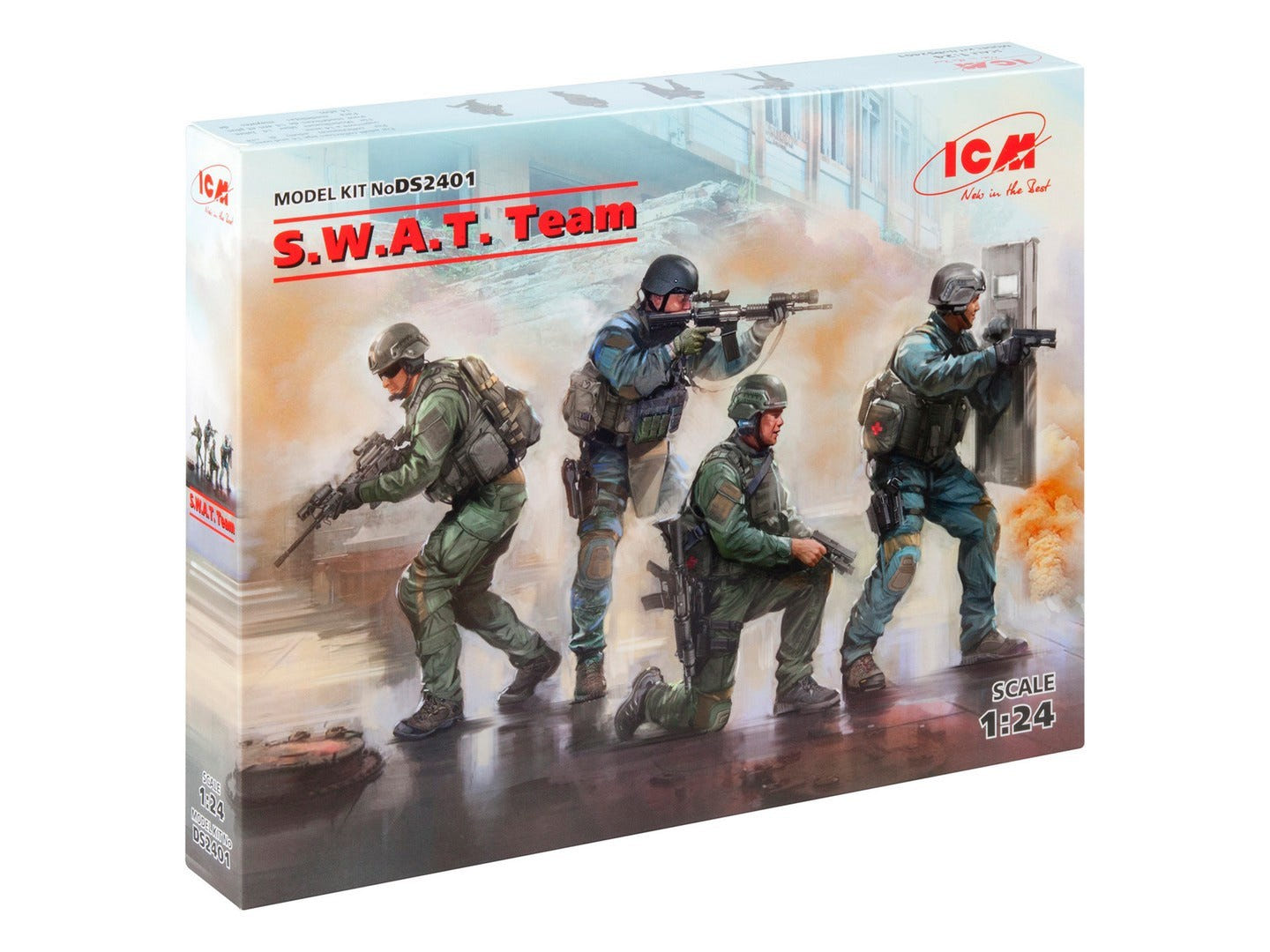 ICM 1:24 S.W.A.T. Team with 4 Figures - ICMDS2401