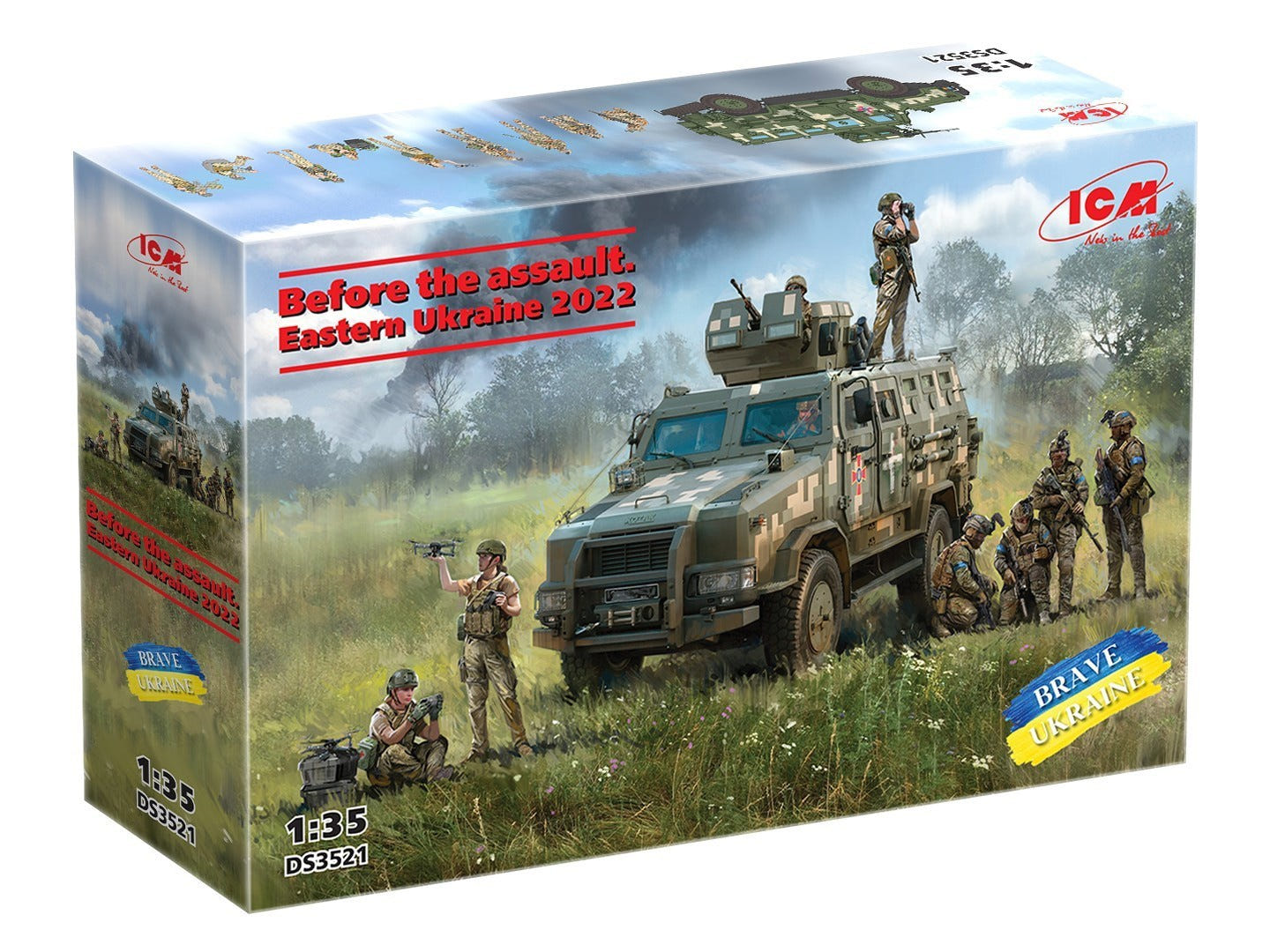 ICM 1:35 Before The Assault Eastern Ukraine 2022 (Kozak-2 & 8 Figures) - ICMDS3521