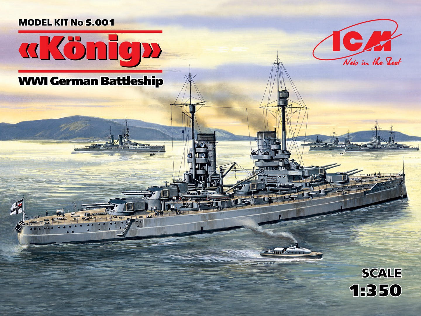 ICM 1:350 König' WWI German Battleship - ICMS001