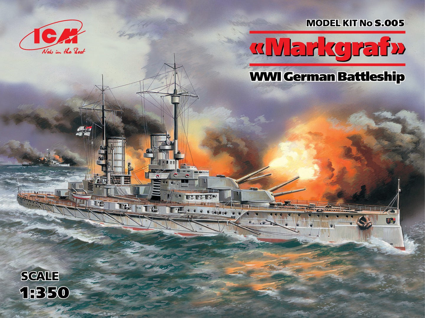 ICM 1:350 Markgraf' WWI German Battleship - ICMS005