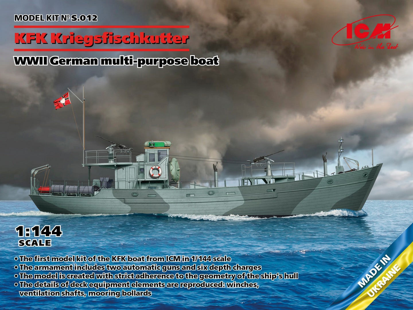 ICM 1:144 KFK Kriegsfischkutter WWII German Multi-Purpose Boat - ICMS012