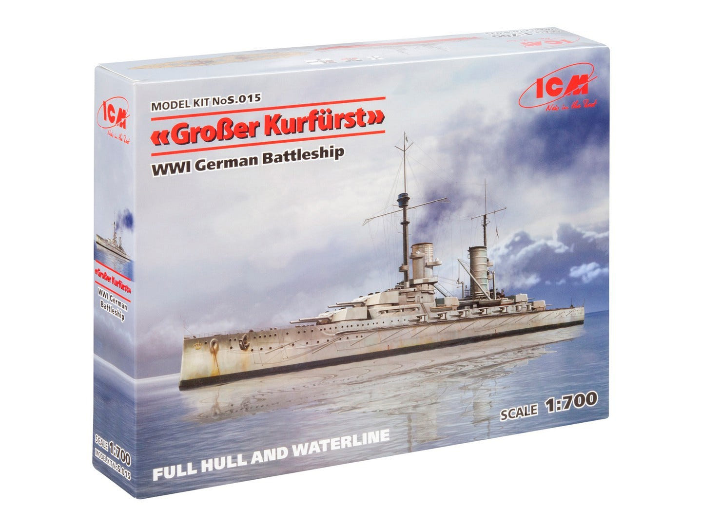 ICM 1:700 Groβer Kurfürst' WWI German Battleship - ICMS015