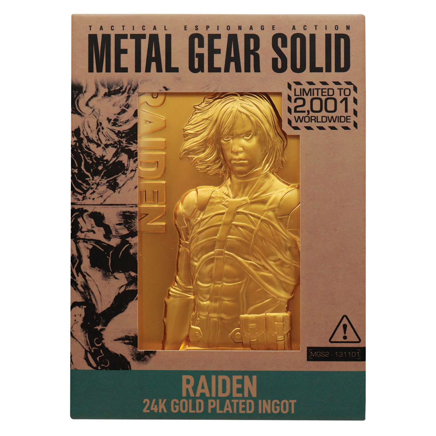 Metal Gear Solid 2 - 24k Gold Plated Raiden Ingot - Loaded Dice