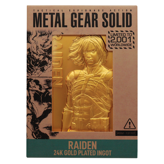 Metal Gear Solid 2 - 24k Gold Plated Raiden Ingot - Loaded Dice