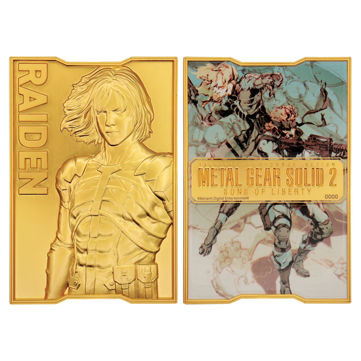 Metal Gear Solid 2 - 24k Gold Plated Raiden Ingot - Loaded Dice