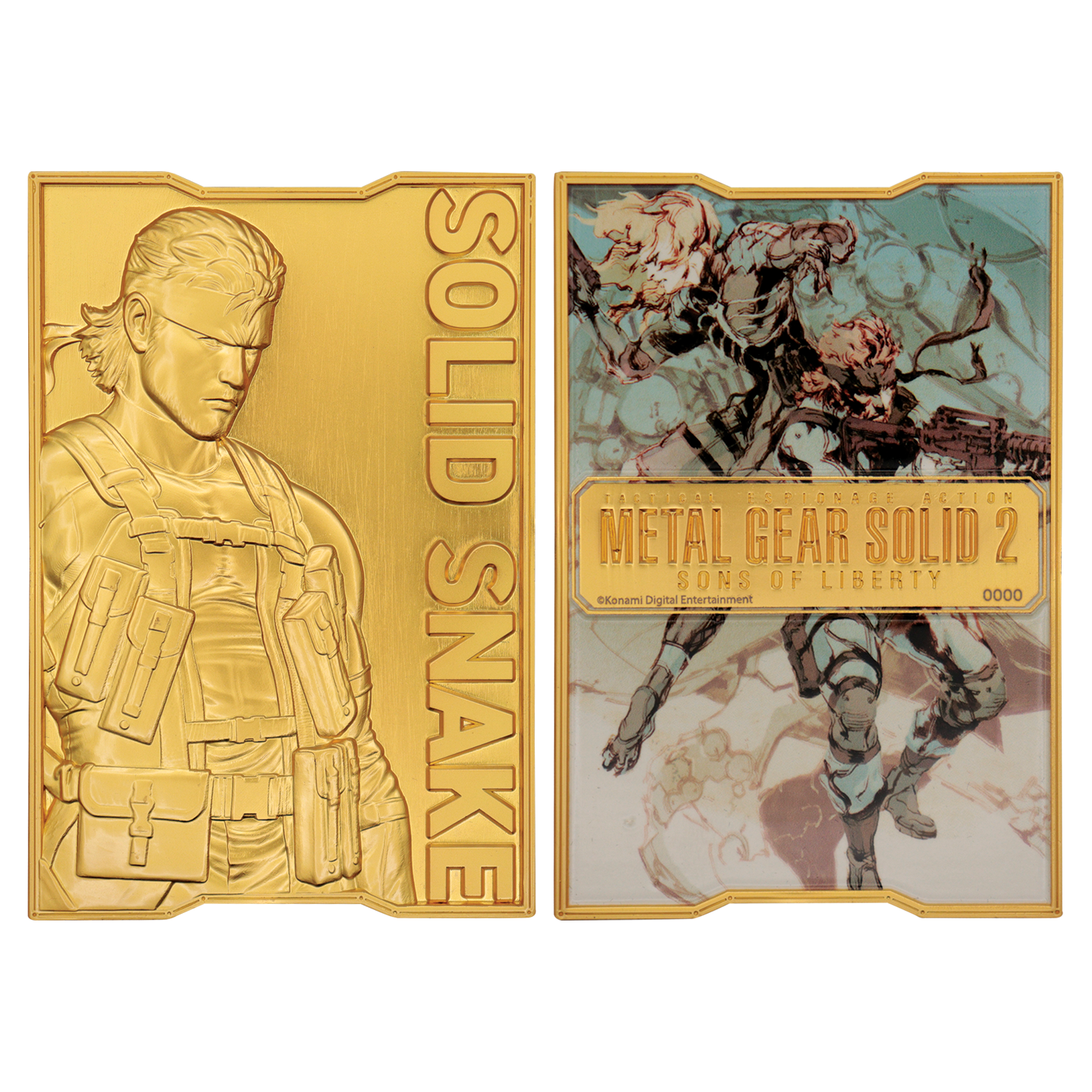 Metal Gear Solid 2 - 24k Gold Plated Snake Ingot - Loaded Dice